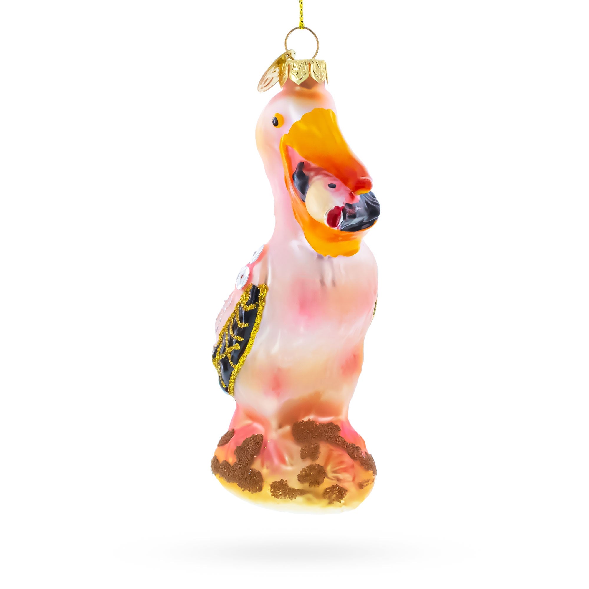 Pelican Glass Christmas Ornament