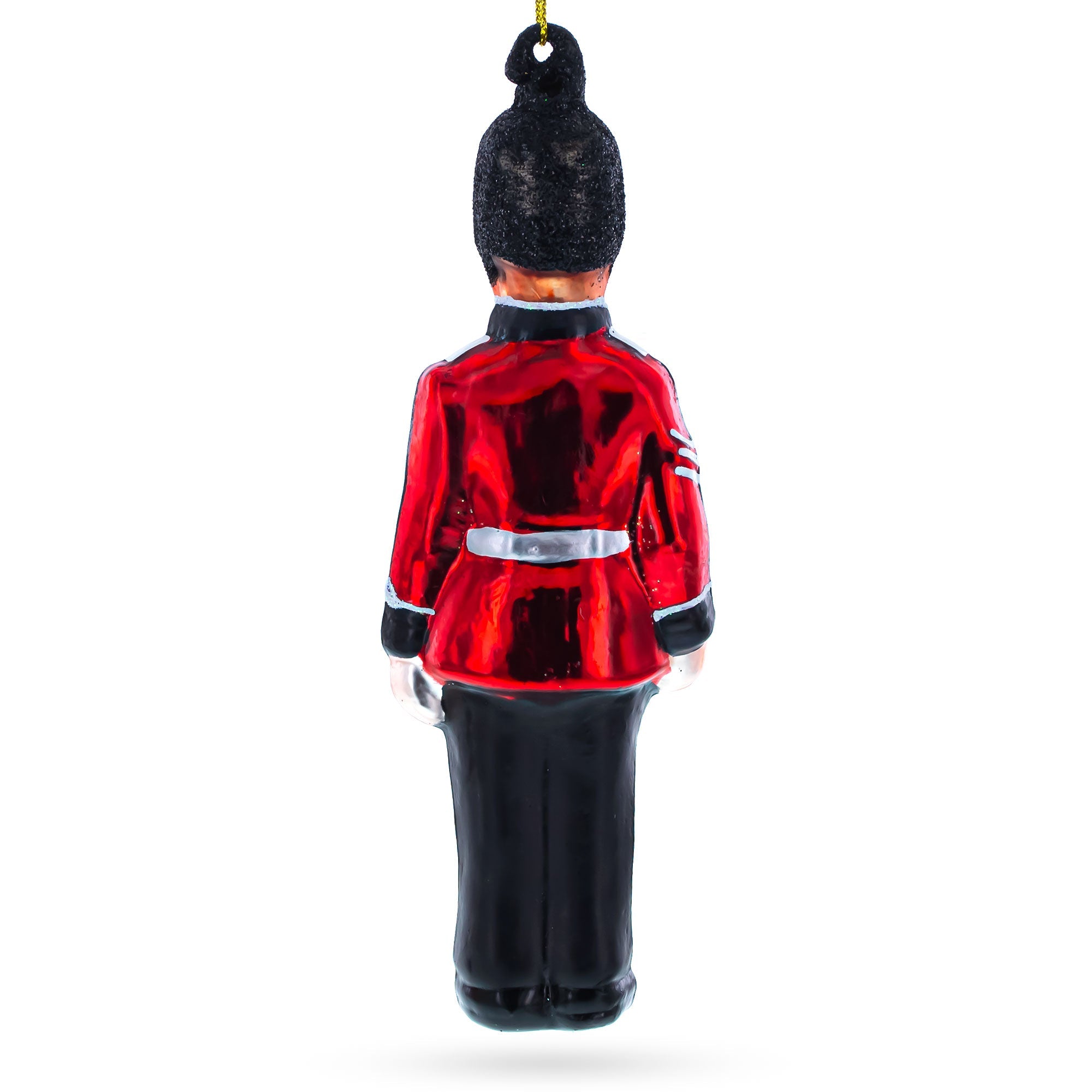 British Royal Guard British Glass Christmas Ornament