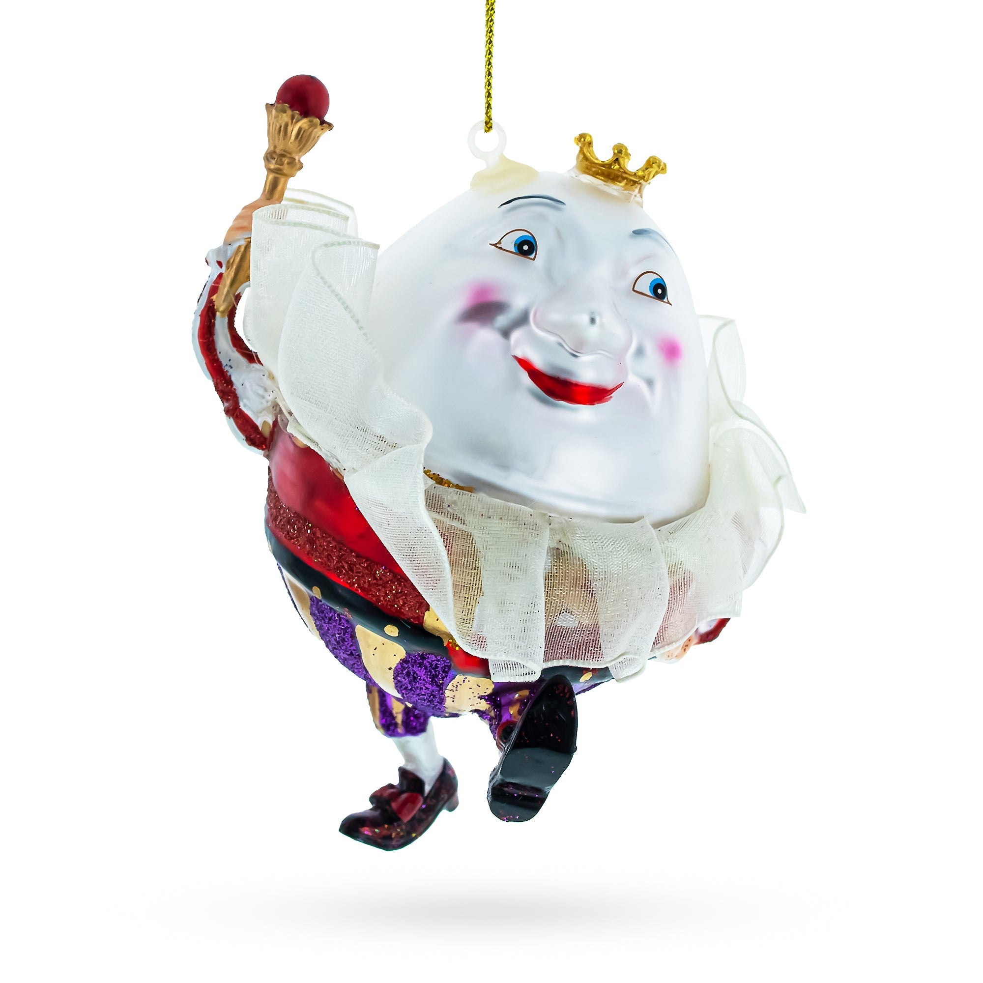 Regal Egg King Glass Christmas Ornament