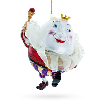 Regal Egg King Glass Christmas Ornament