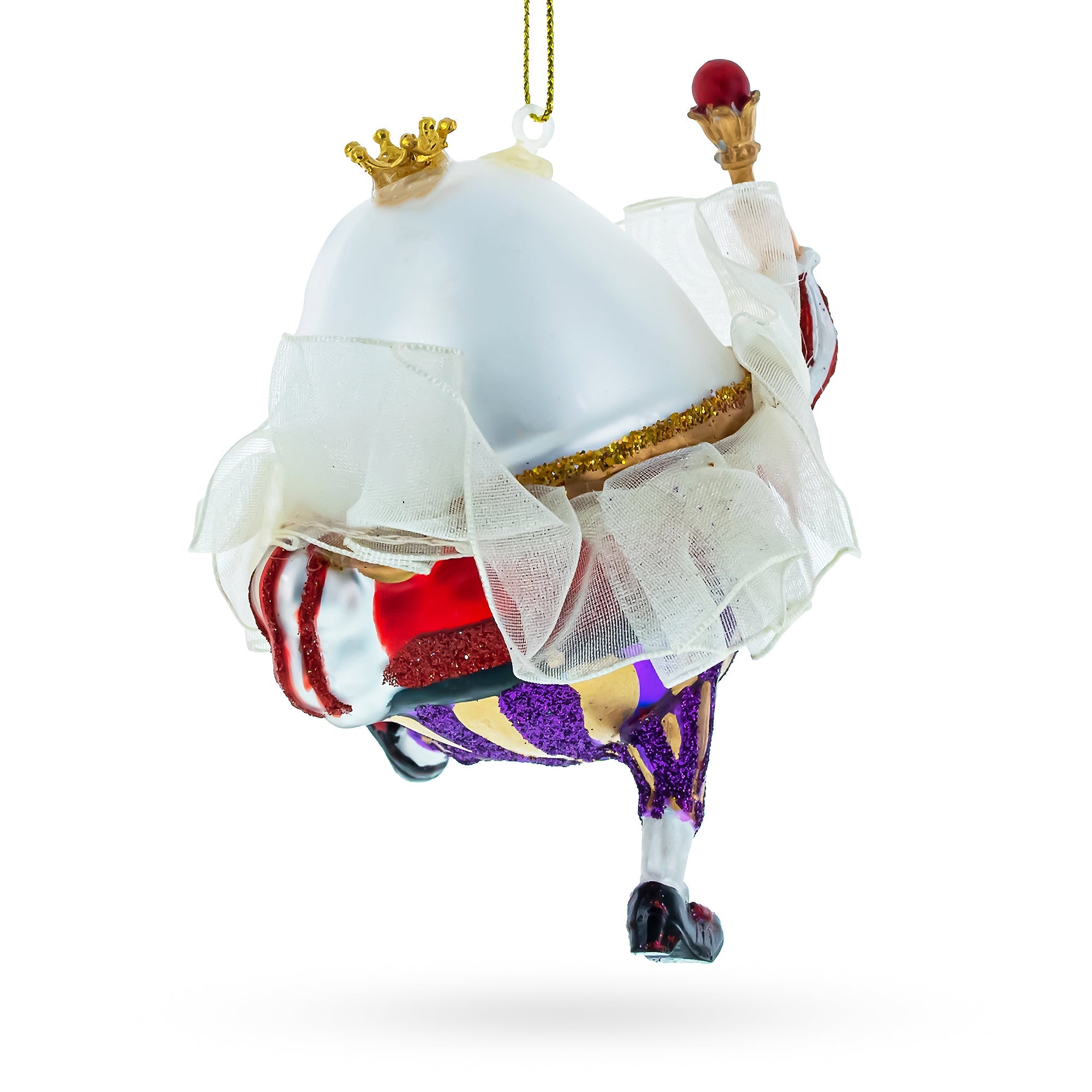 Regal Egg King Glass Christmas Ornament