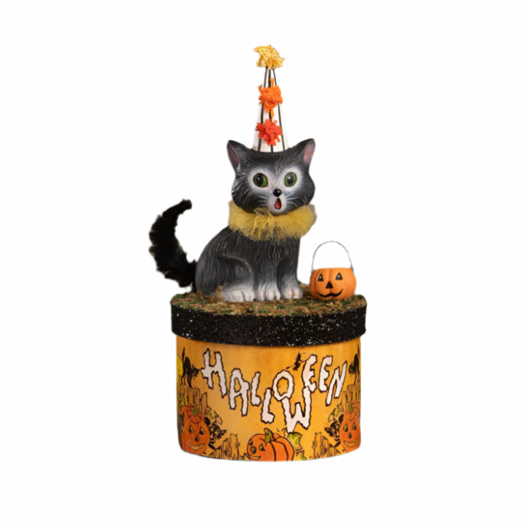 Cecil Cat on Box by Bethany Lowe Designs