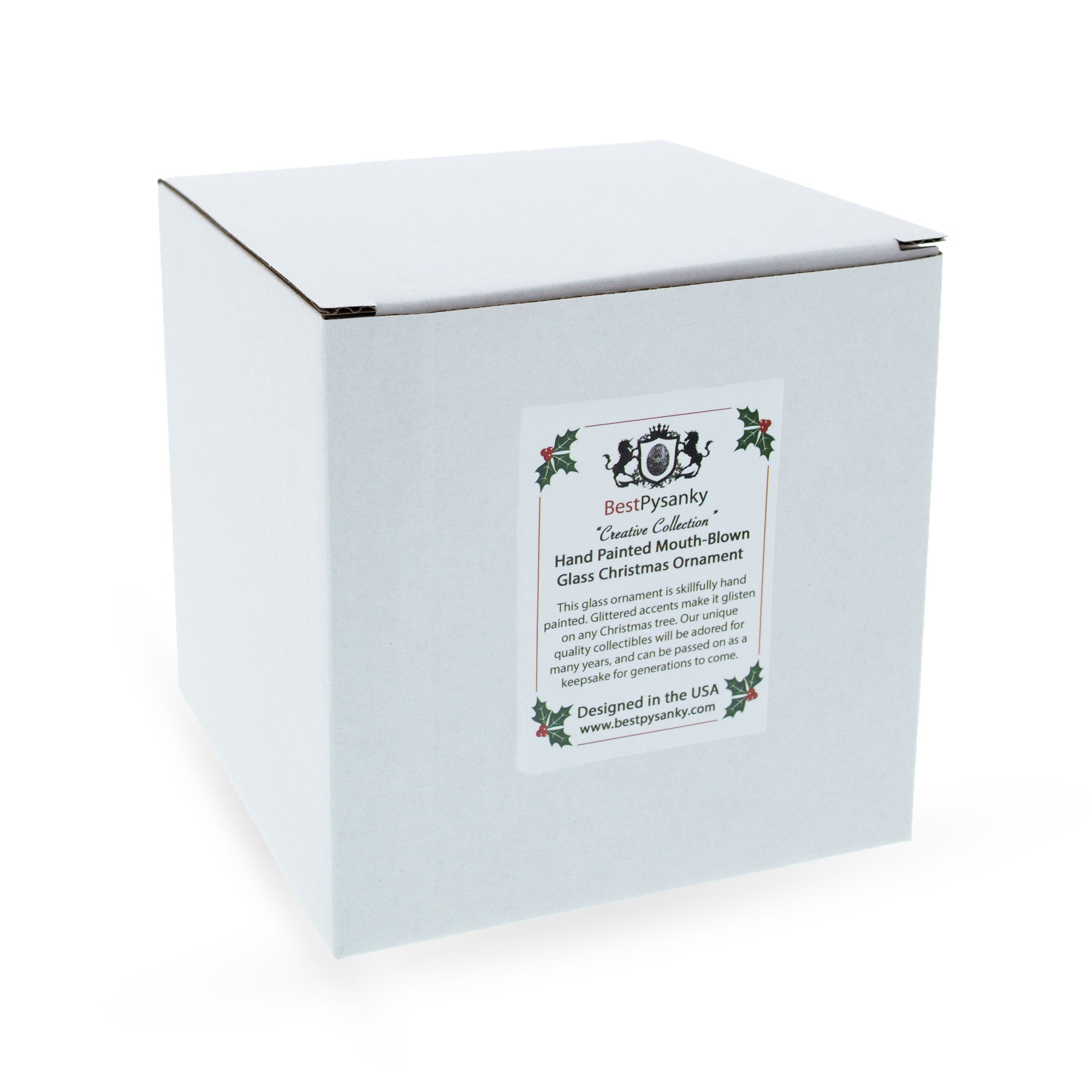 Premium Cigar with Box Glass Christmas Ornament