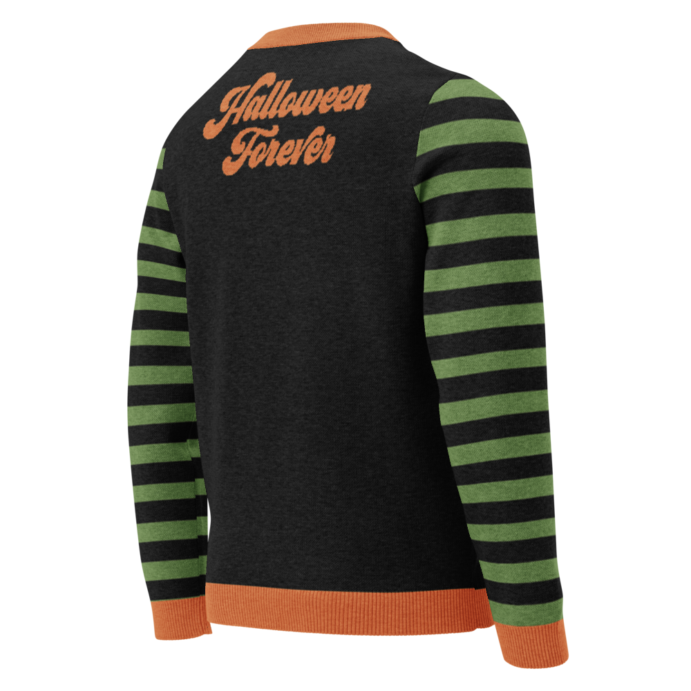 Scaredy Cat Halloween Forever Unisex Knitted Crew Neck Sweater