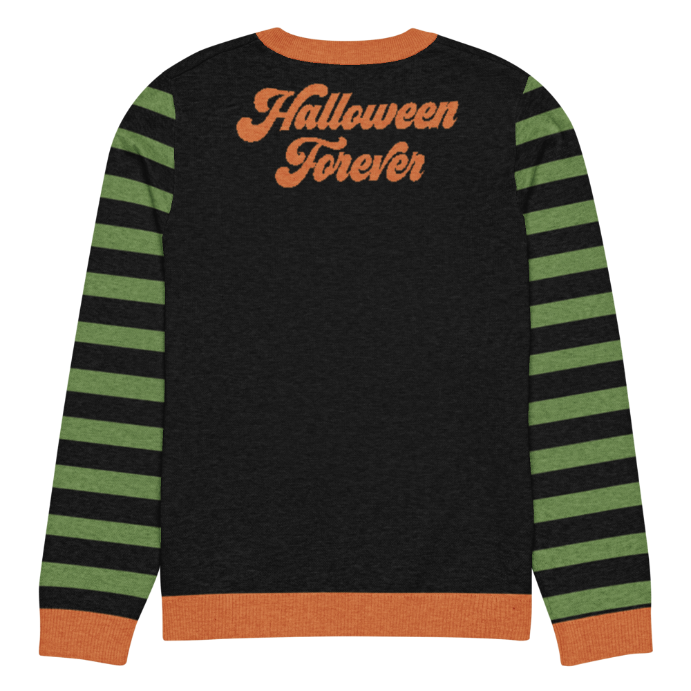 Scaredy Cat Halloween Forever Unisex Knitted Crew Neck Sweater