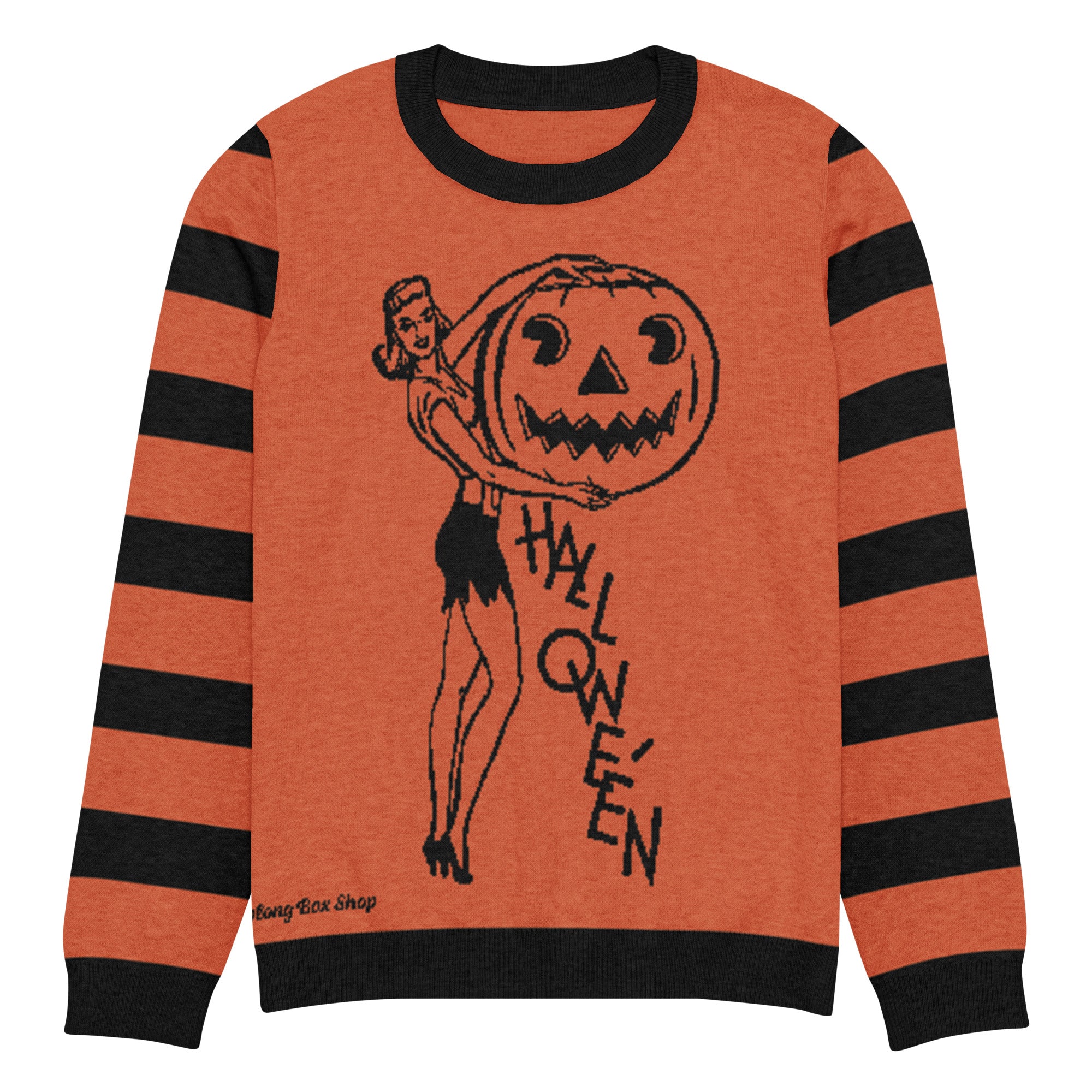 All Hallows Eve Vintage Halloween Pinup Unisex Crew Neck Sweater