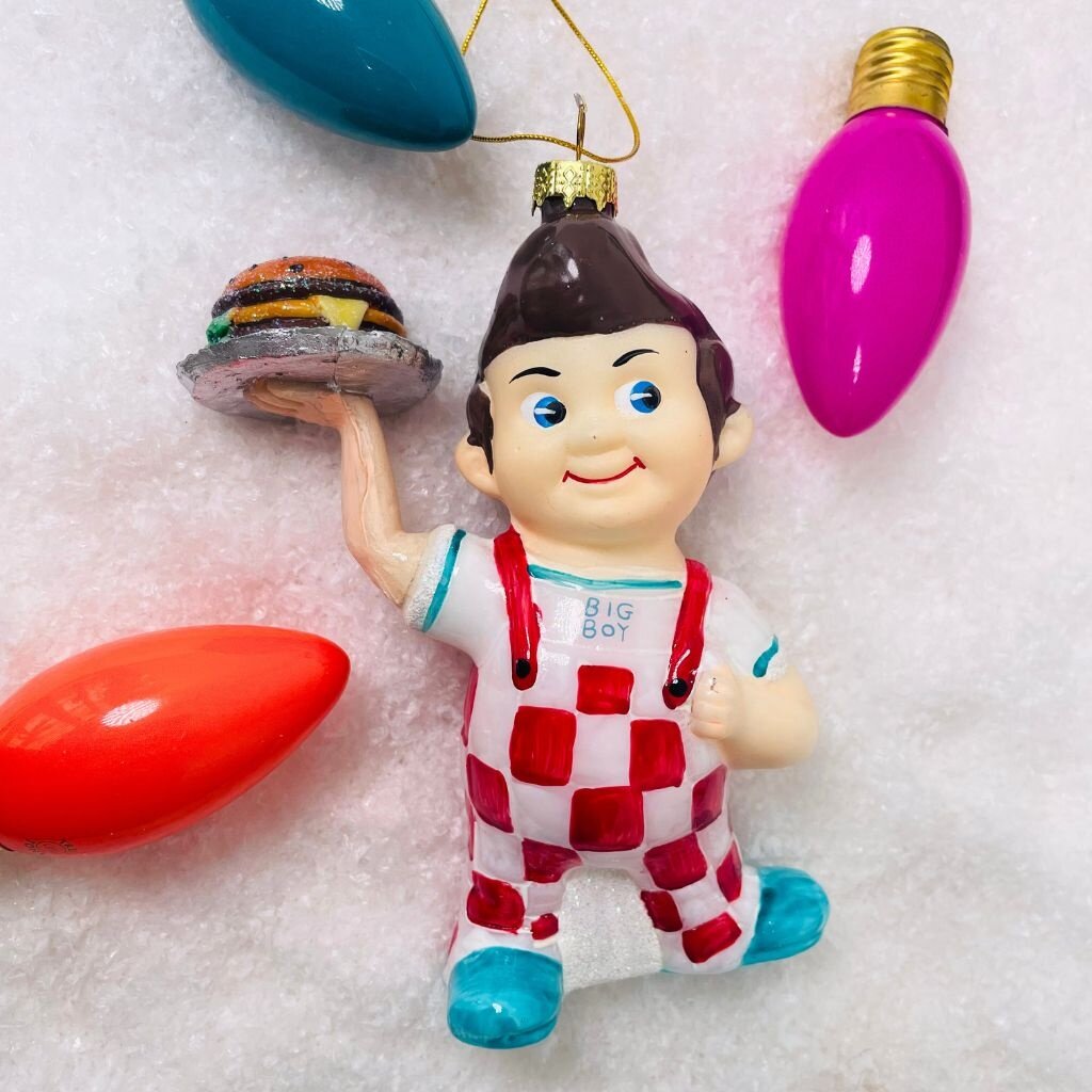 Big Boy Burger Glass Ornament