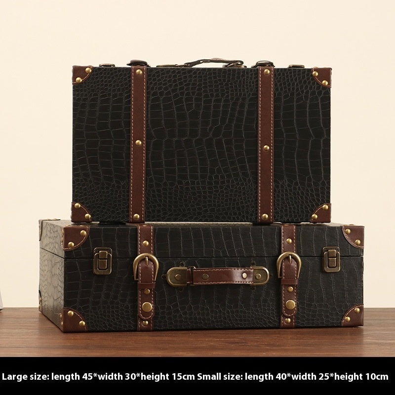 European-style Retro Suitcase Storage Box
