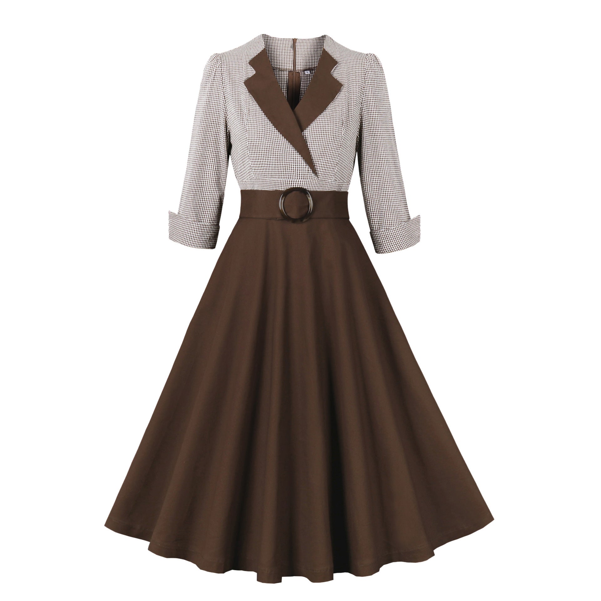 Elegant Retro Large Swing Women's Dress Cotton