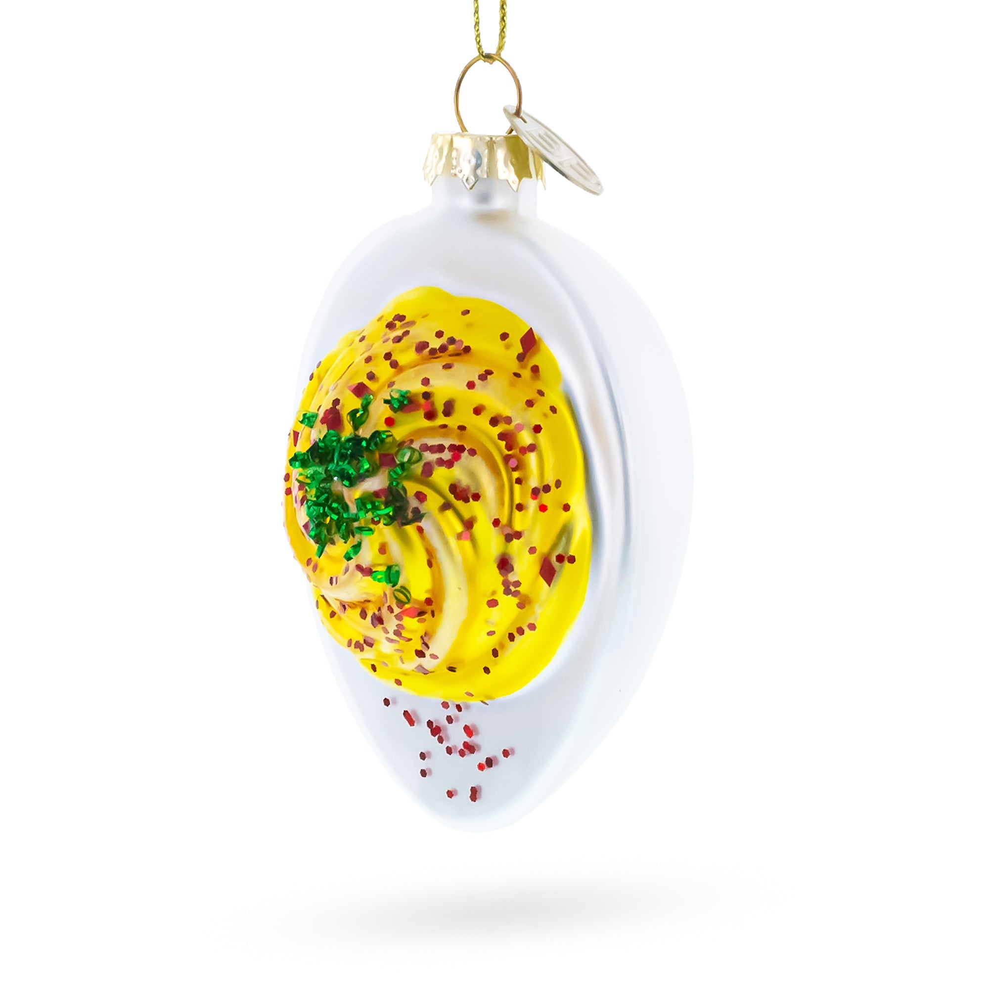 Deviled Egg Glass Christmas Ornament