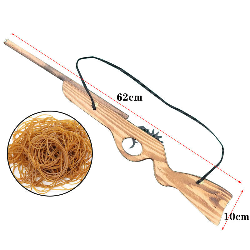 Wooden Rubber Band Launcher Burst Model Classic Nostalgic