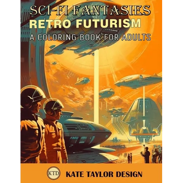 Retro Futurism: A Coloring Book for Adults: Immerse Yourself in a World of Retro Futurism