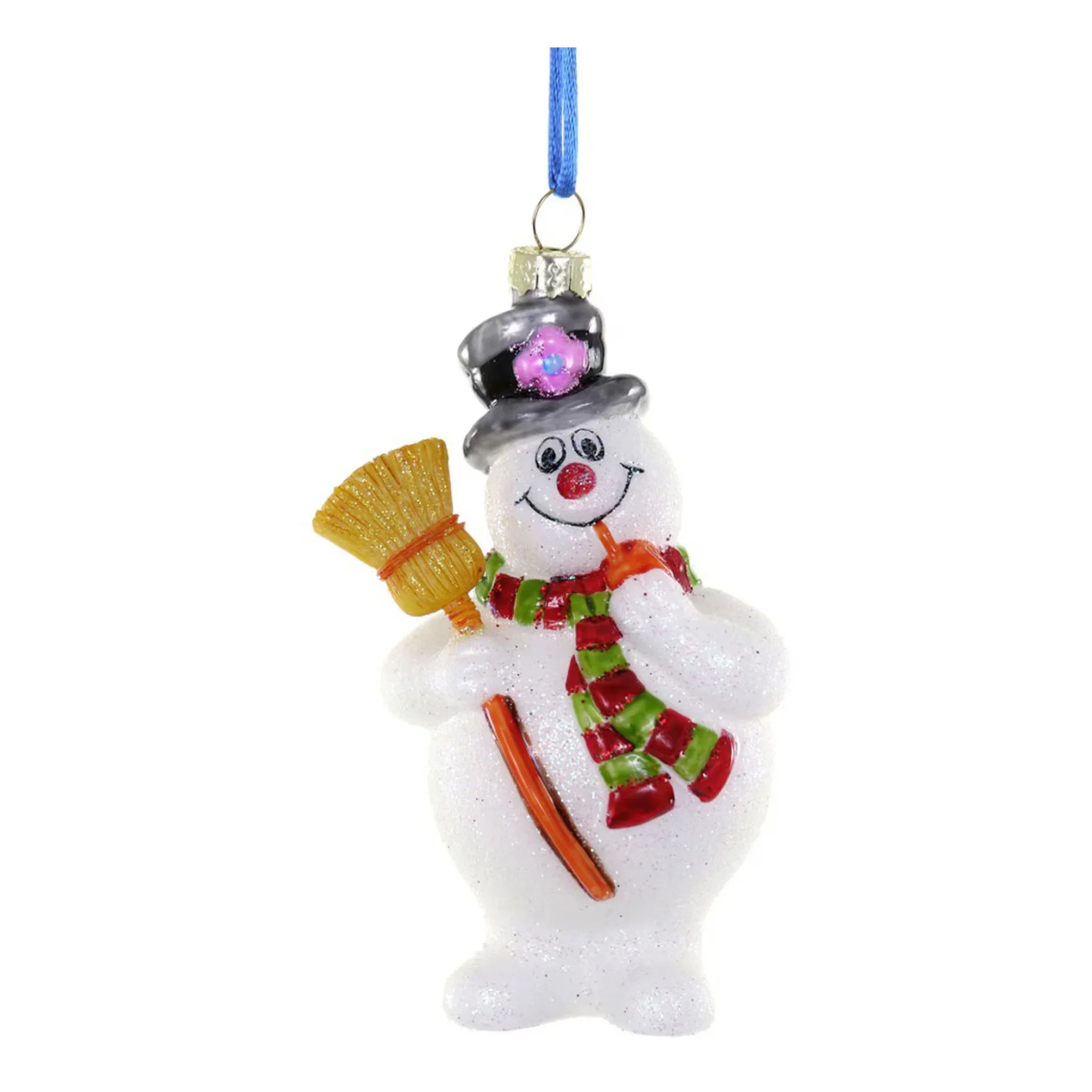 Frosty the Snowman Glass Ornament