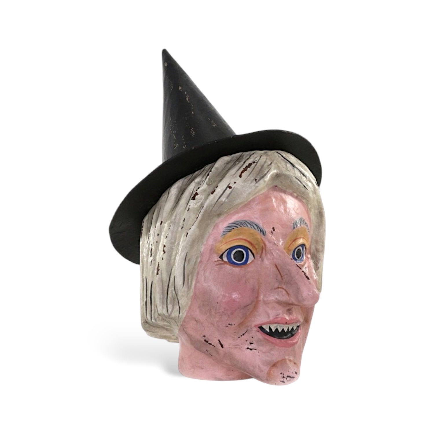 Retro Halloween Hag Paper Mache Witch
