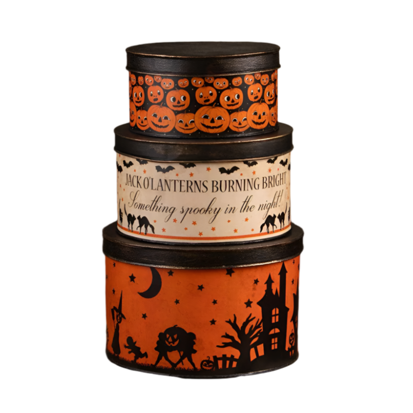Halloween Vintage Tins Set/3 by Bethany Lowe Designs