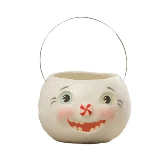 Happy Snowman Bucket Petite by Bethany Lowe Designs
