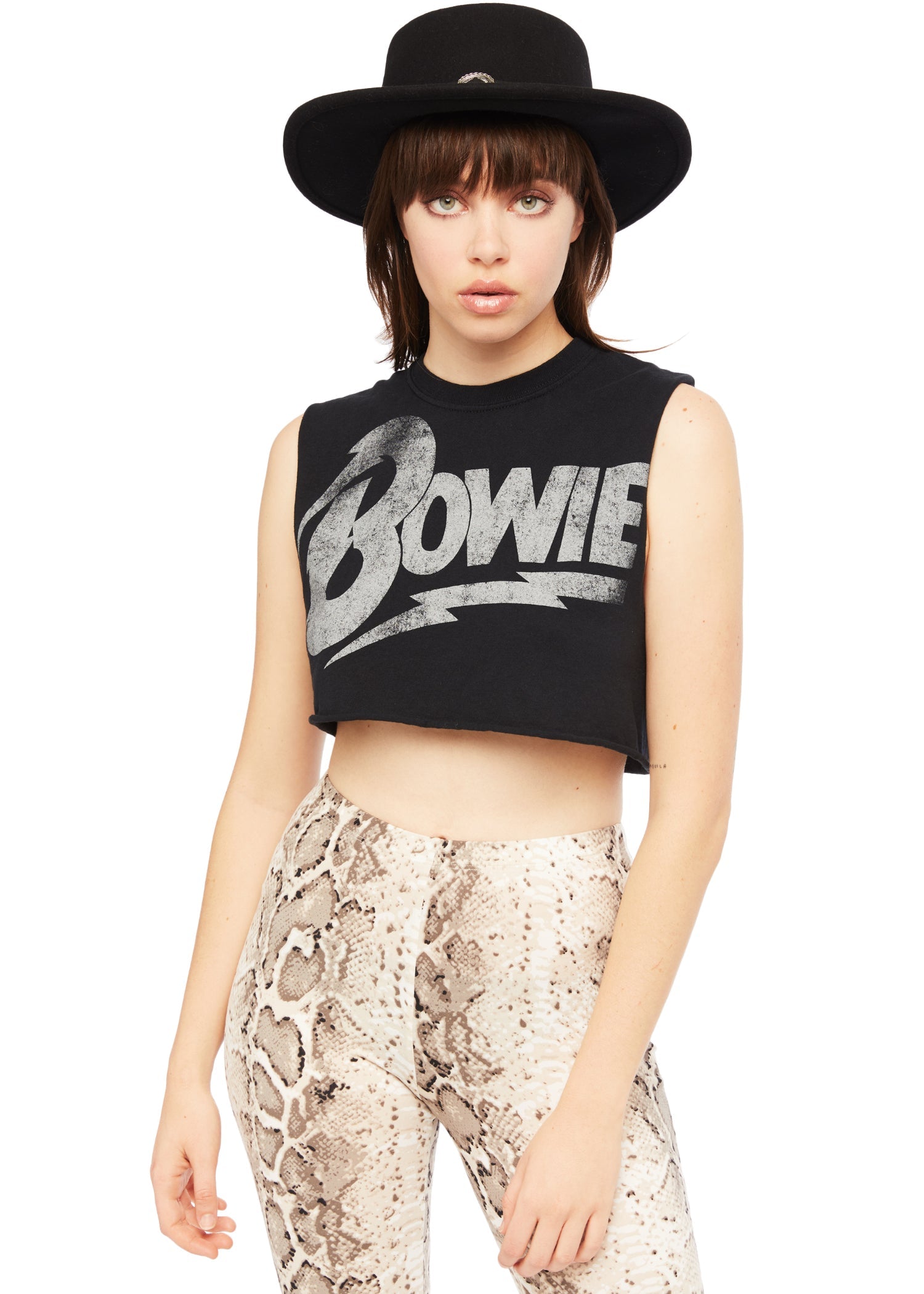 David Bowie Cropped Tee by Goodie Two Sleeves