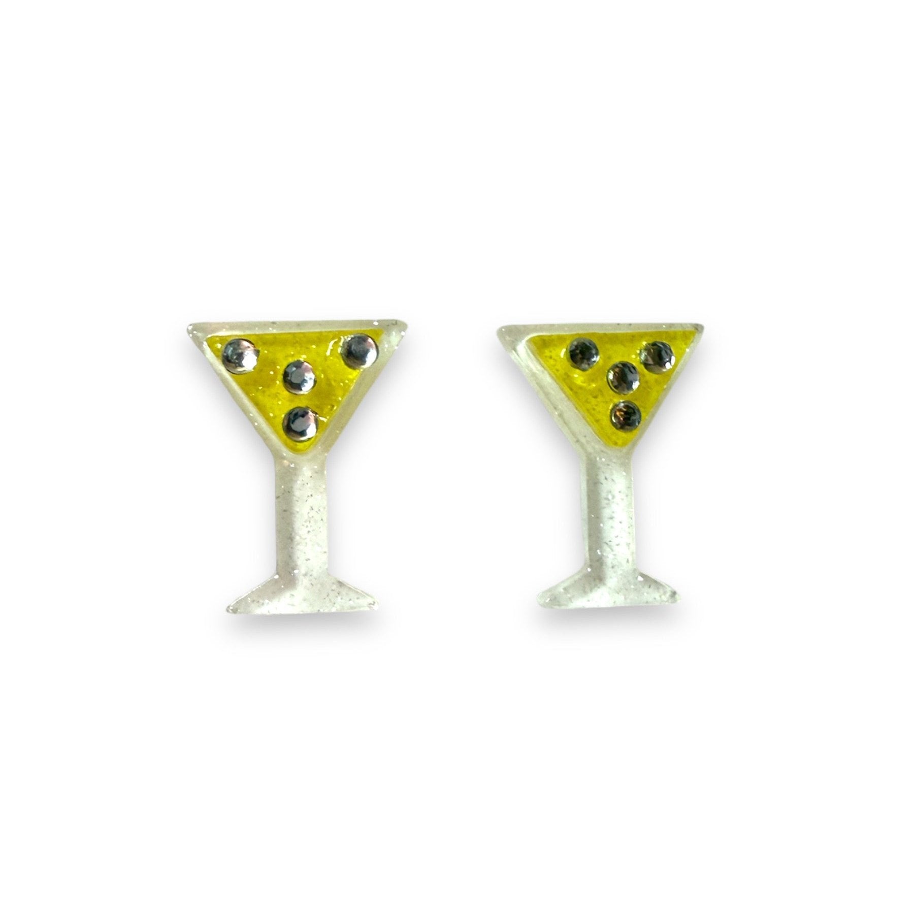 Itty-Bitty Martini Earrings by Lipstick & Chrome