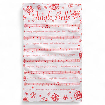 Jingle Bells Geometry Tea Towel