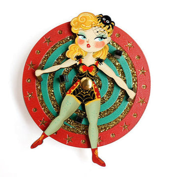 Knife Thrower Interactive Brooch by Laliblue