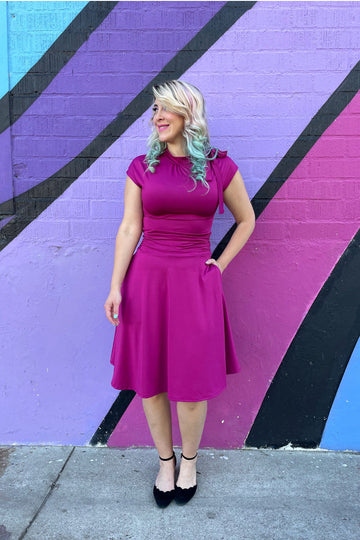 Bombshell Dress in Magenta - Plus Sizes only