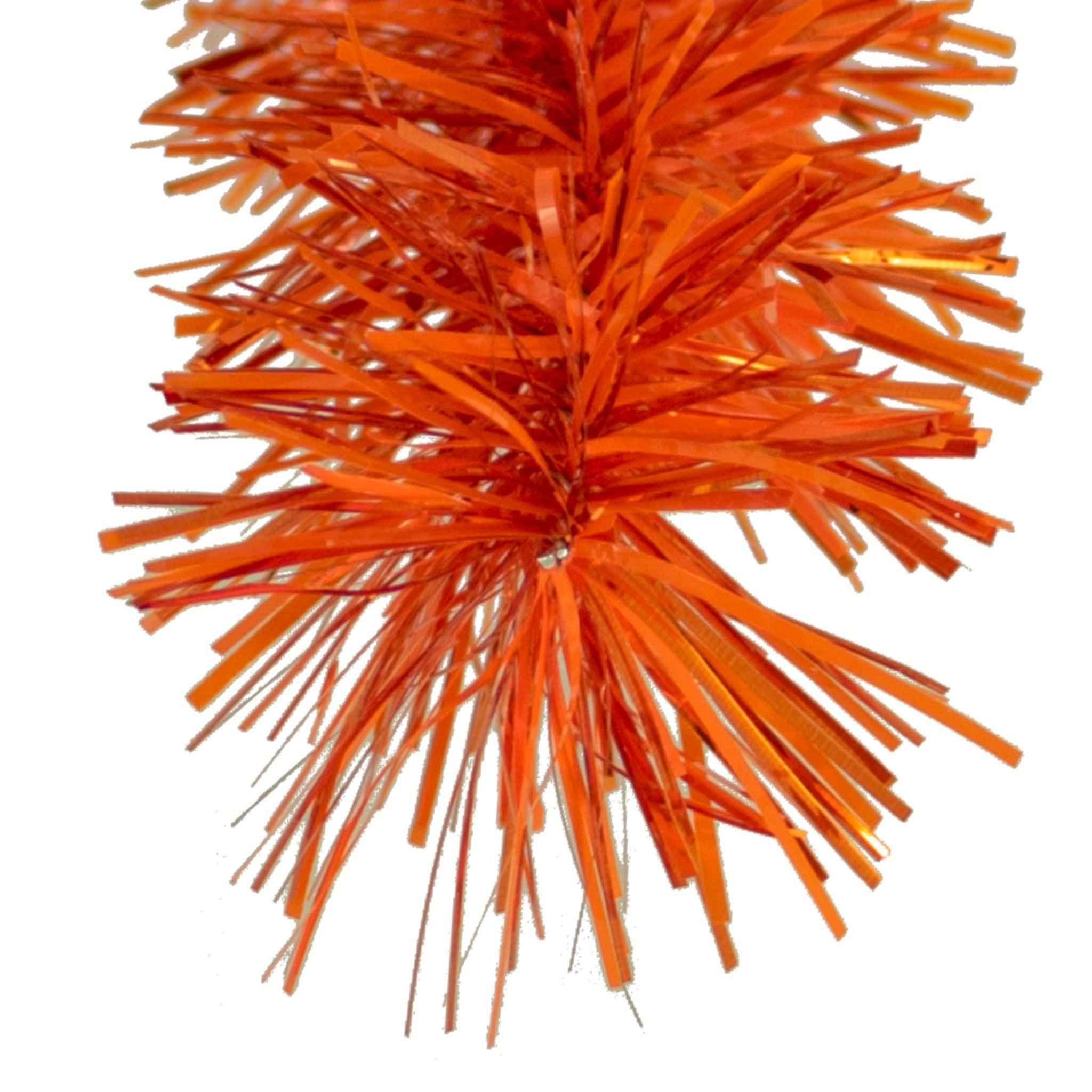 Metallic Orange Tinsel Garland