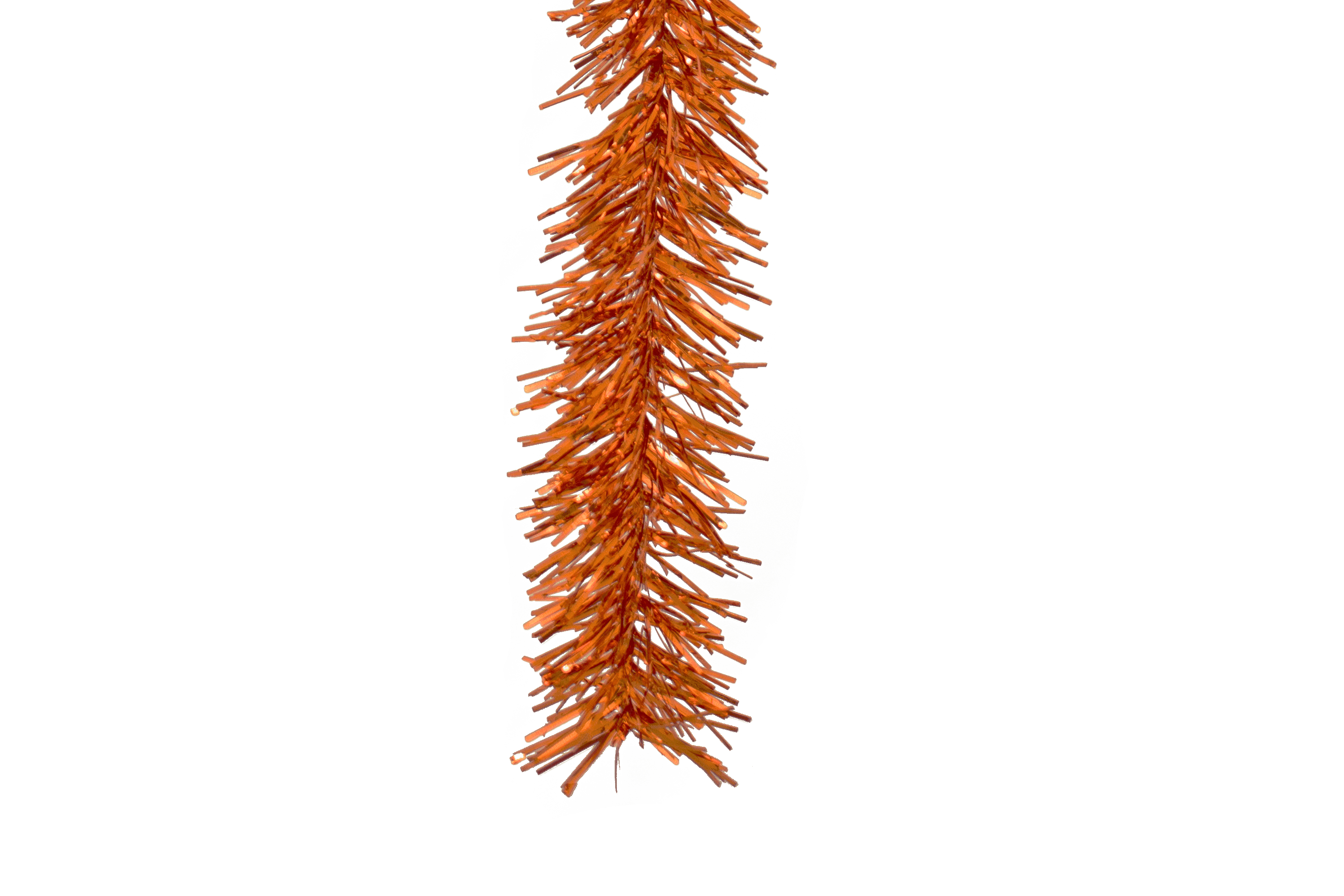 Metallic Orange Tinsel Garland