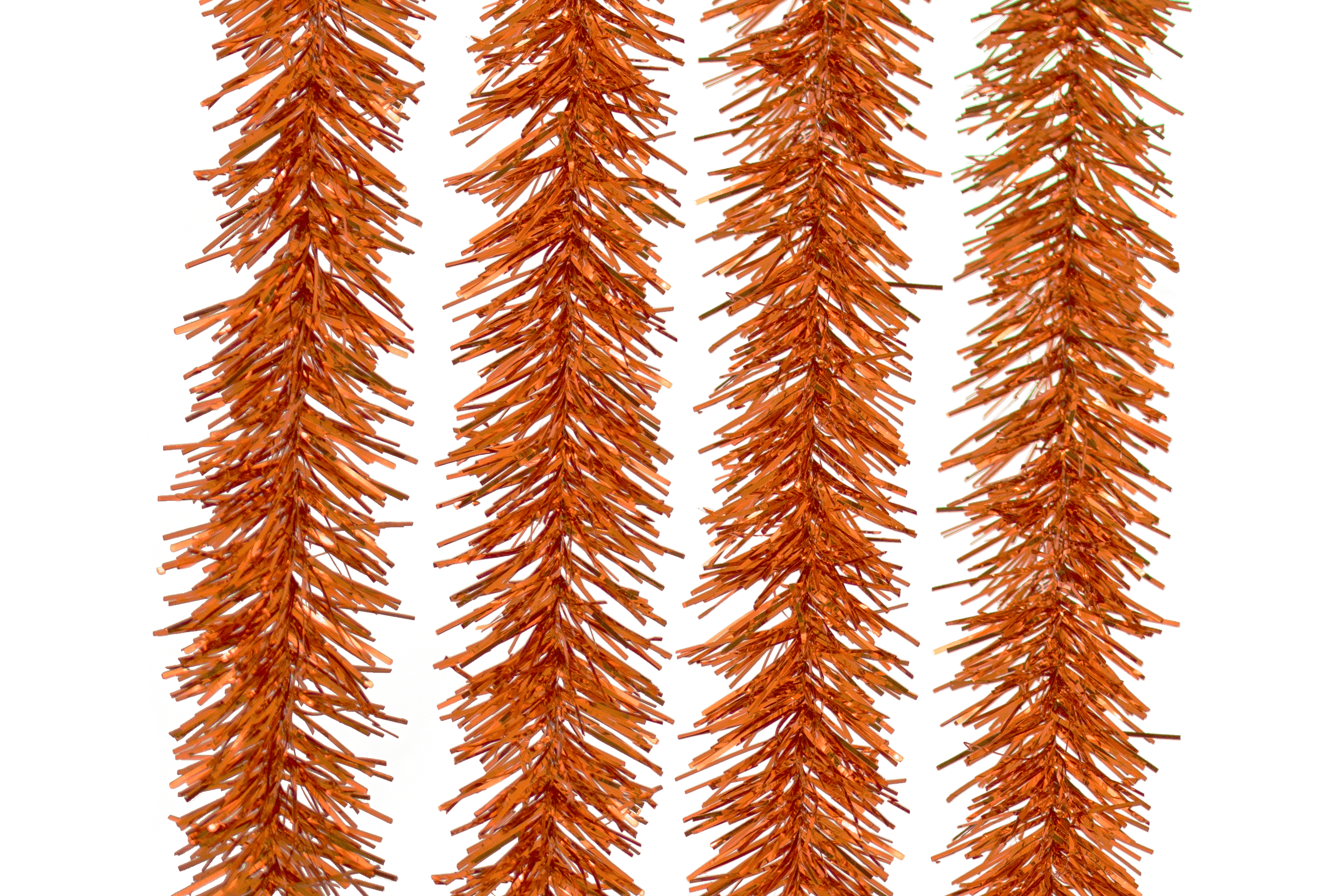 Metallic Orange Tinsel Garland