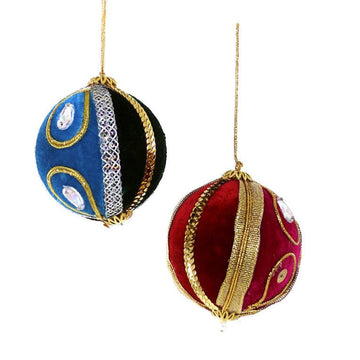 Mod Velvet Bauble 2 Asst