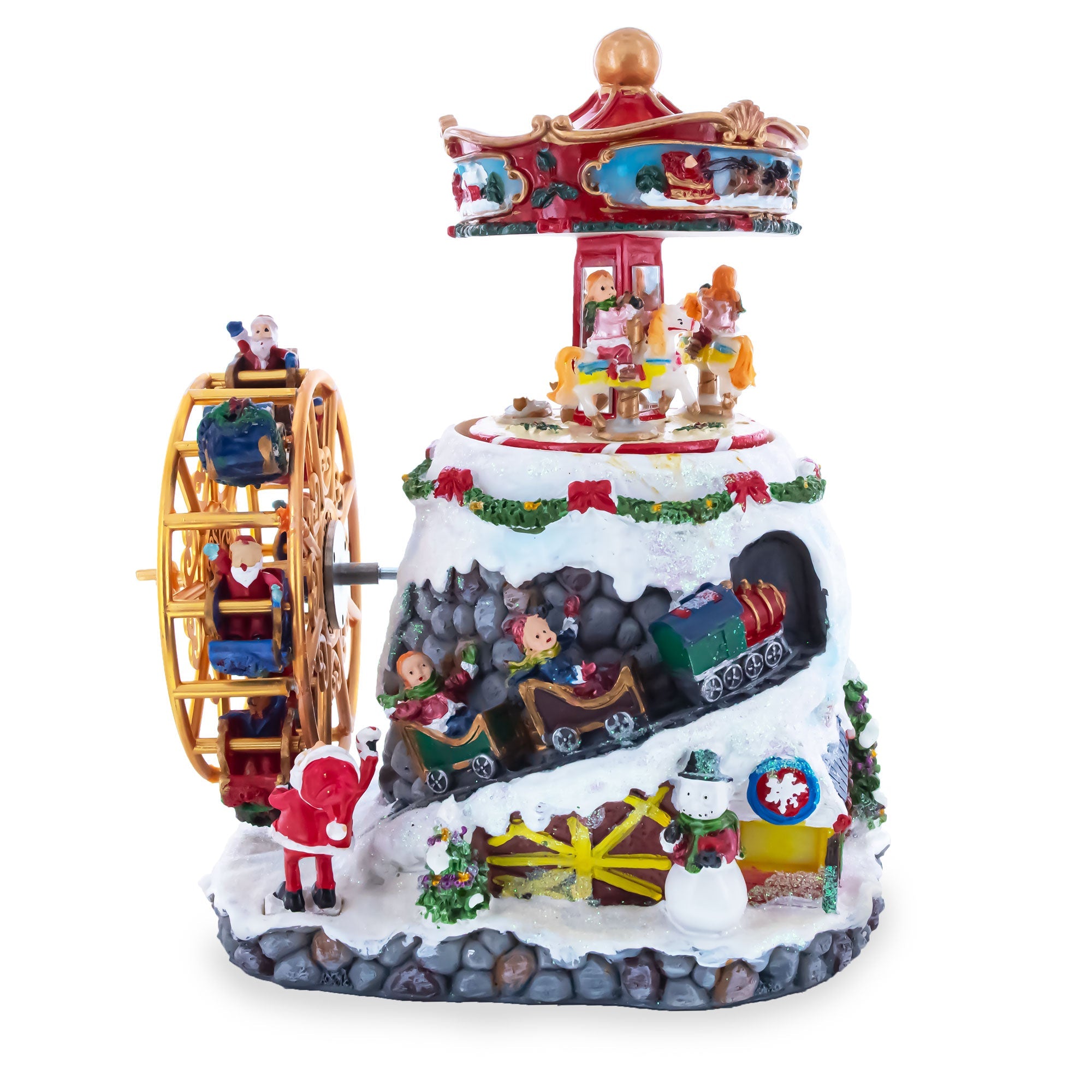 Musical Christmas Figurine with Rotating Motion