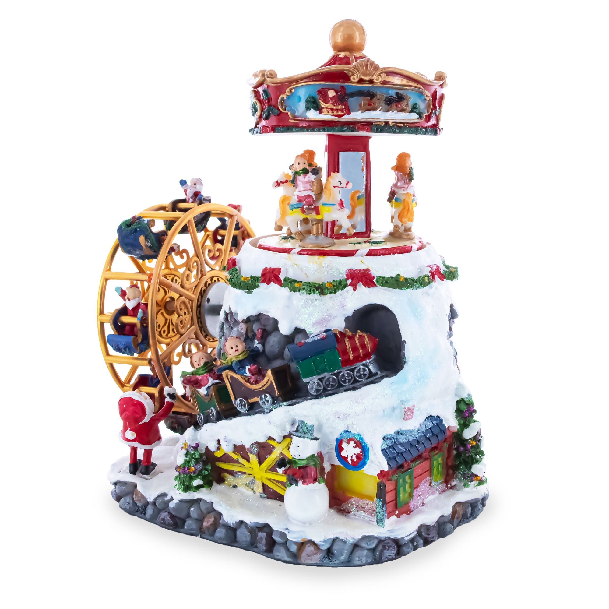 Musical Christmas Figurine with Rotating Motion