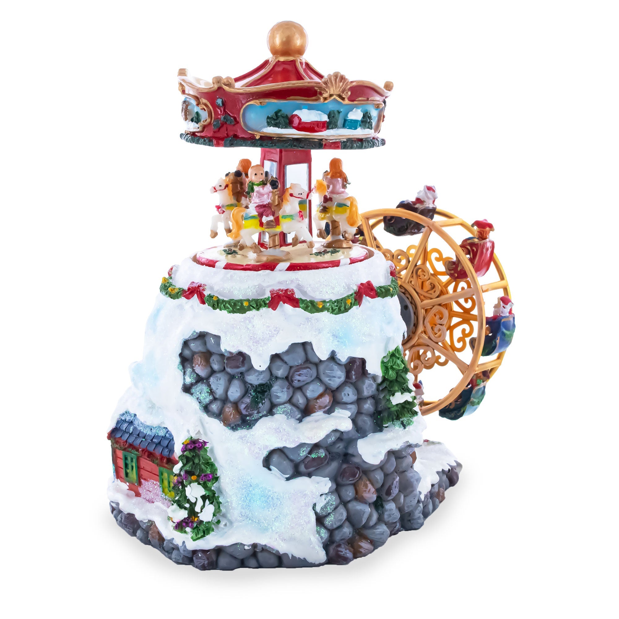 Musical Christmas Figurine with Rotating Motion