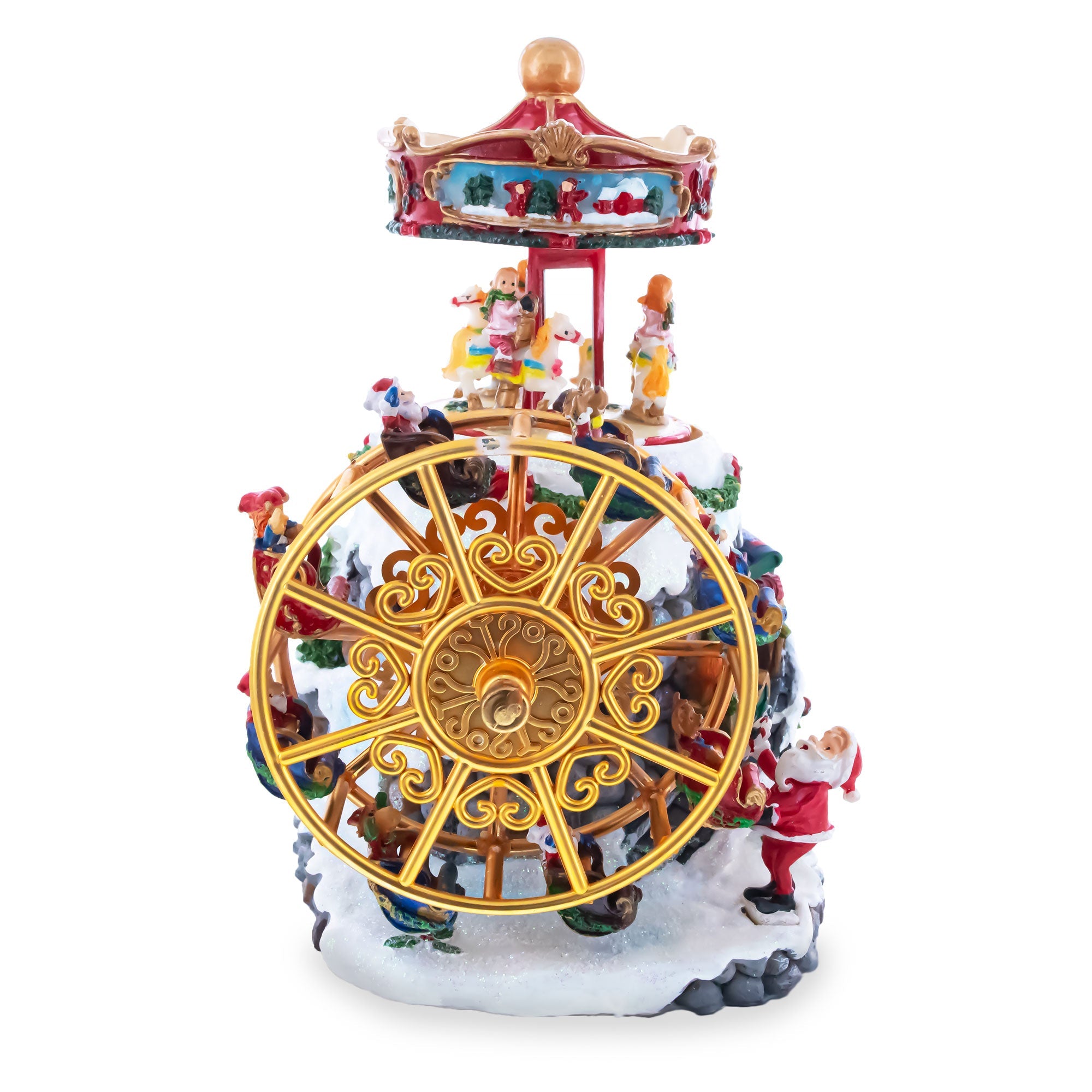 Musical Christmas Figurine with Rotating Motion