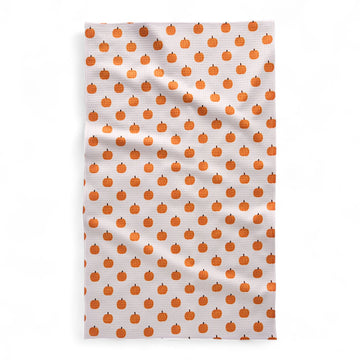 Pumpkin Patchwork Geometry Tea Towel
