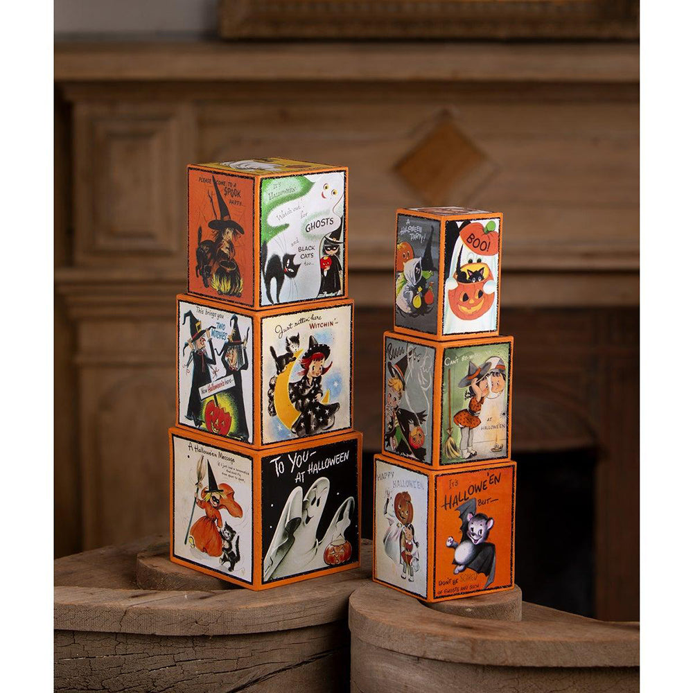 Retro Hallowen Stacking Blocks by Bethany Lowe Designs