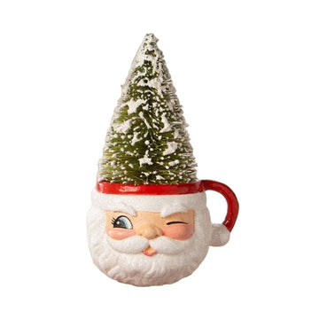 Retro Santa Mug Ornament by Bethany Lowe Designs