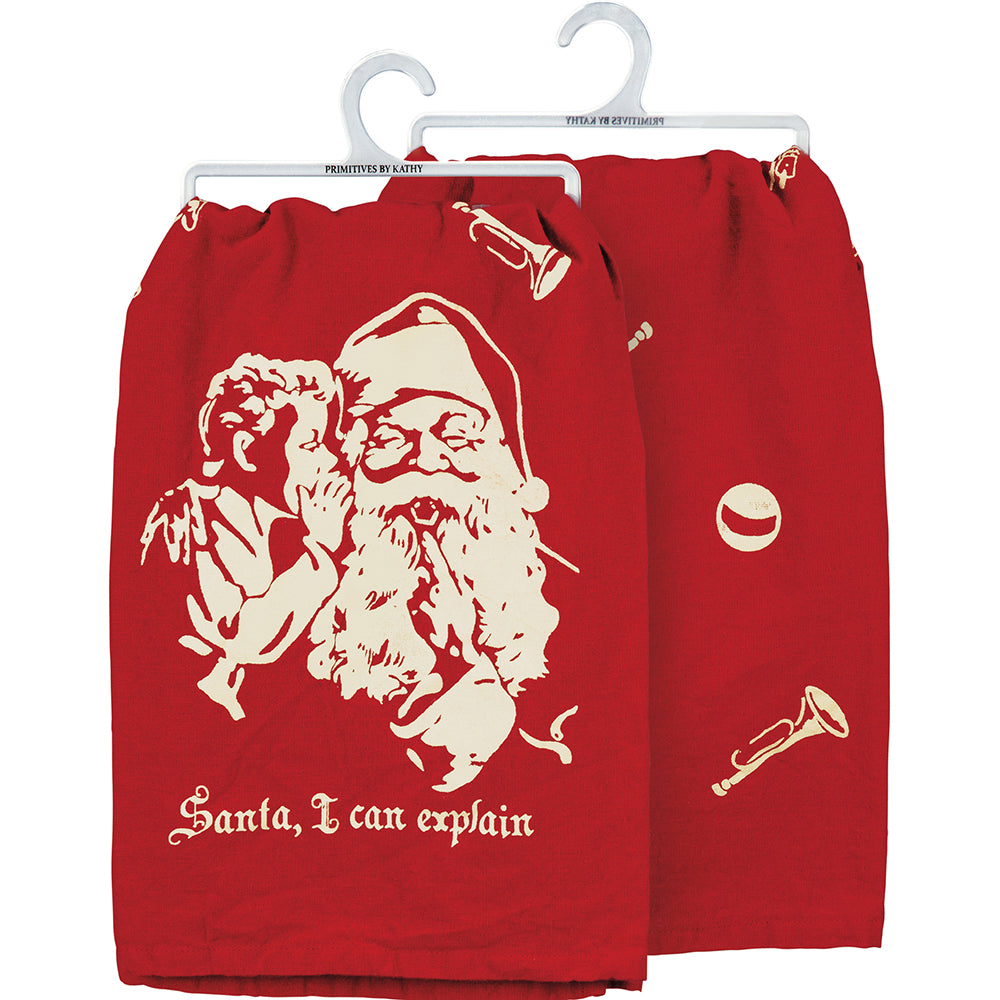 Santa I Can Explain Kitchen Towel