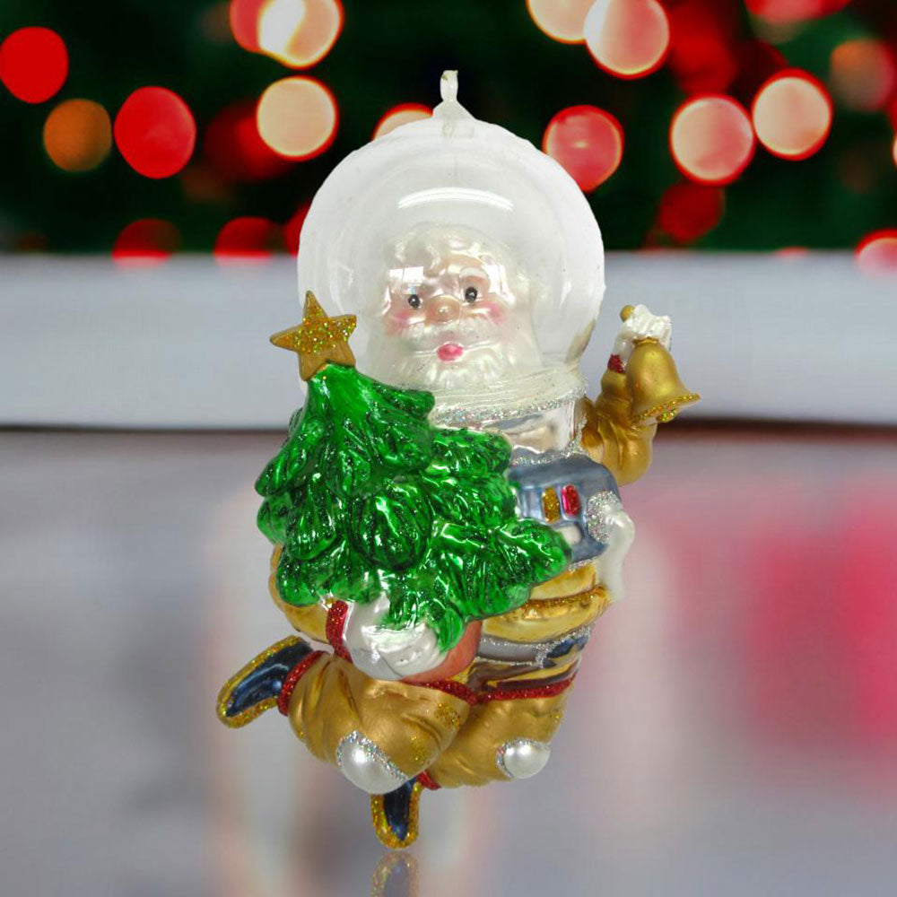 Santa in Space Suit Ornament by December Diamonds