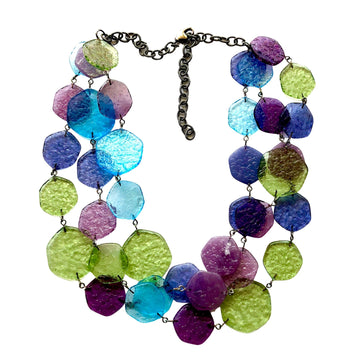 Seaside 'Stained Glass' Ice Chip Necklace