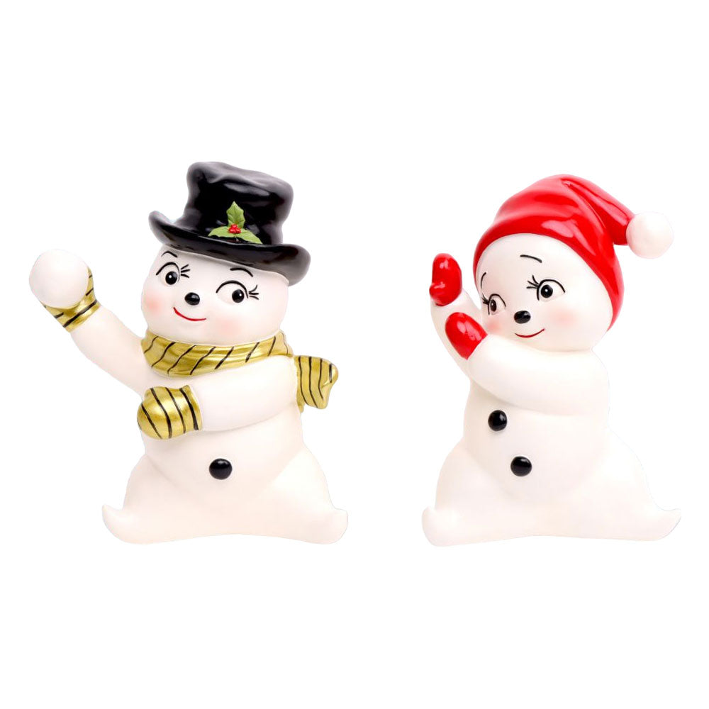 Set/2 Retro Snow Kids Playing by December Diamonds