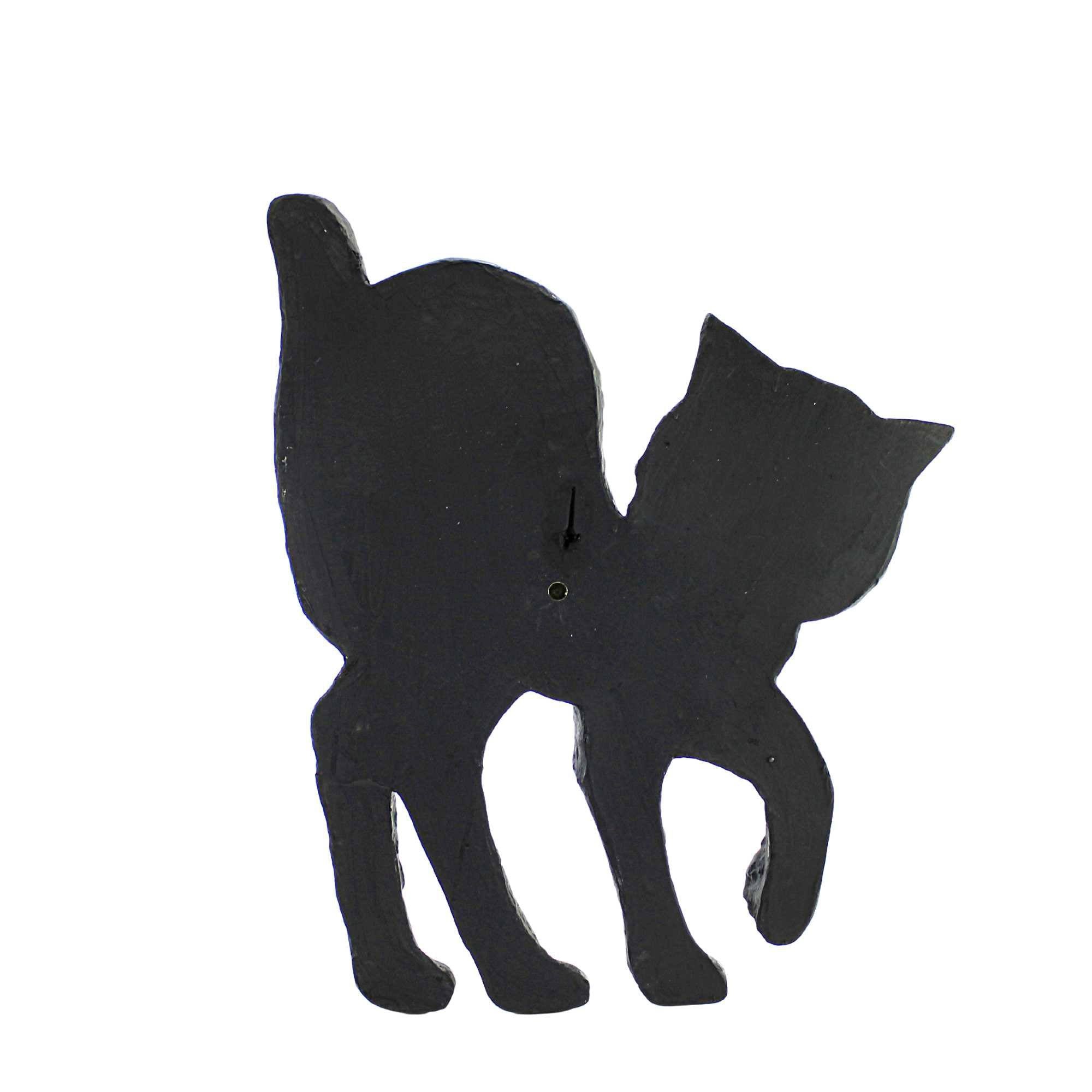 Retro Halloween Paper Mache Black Cat Wall Decor