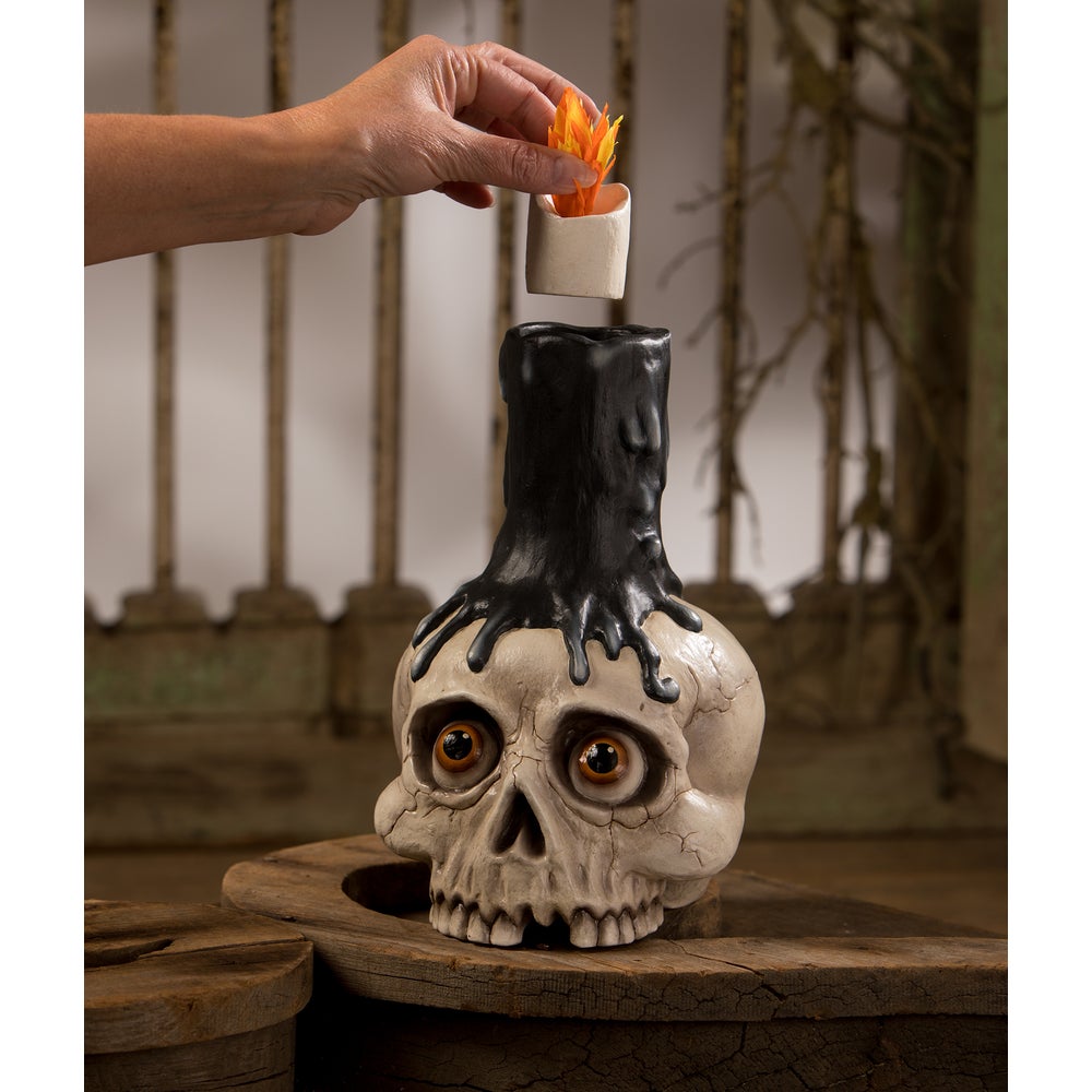 Skull Candle Holder by Bethany Lowe Designs