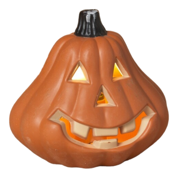 Lighted Halloween Pumpkin - 6 Inch