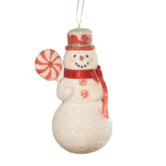 Snowman with Peppermint Ornament by Bethany Lowe Designs