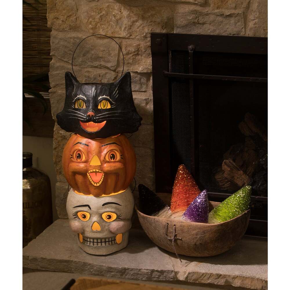 Spunky Pumpkin Bucket Paper Mache by Bethany Lowe Designs