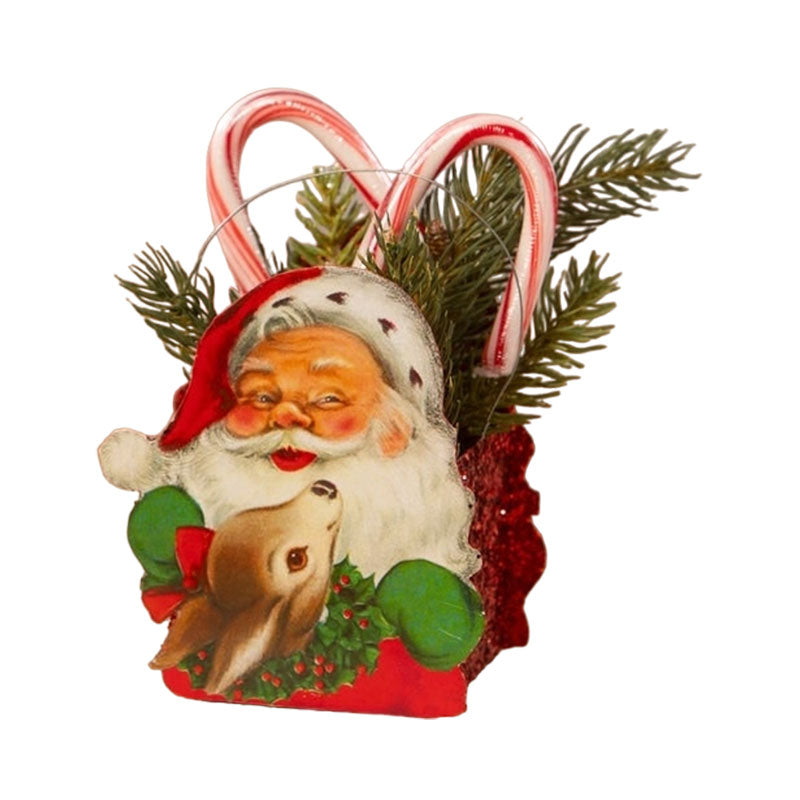 Tin Santa Bucket Small by Bethany Lowe Designs