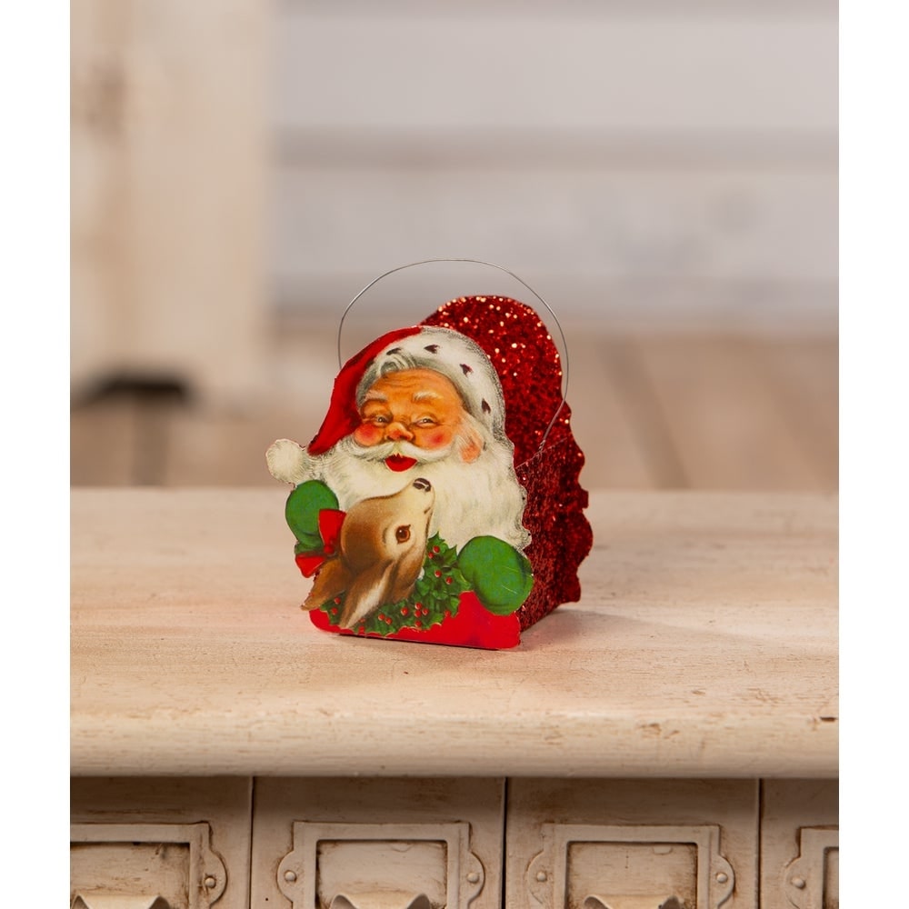 Tin Santa Bucket Small by Bethany Lowe Designs