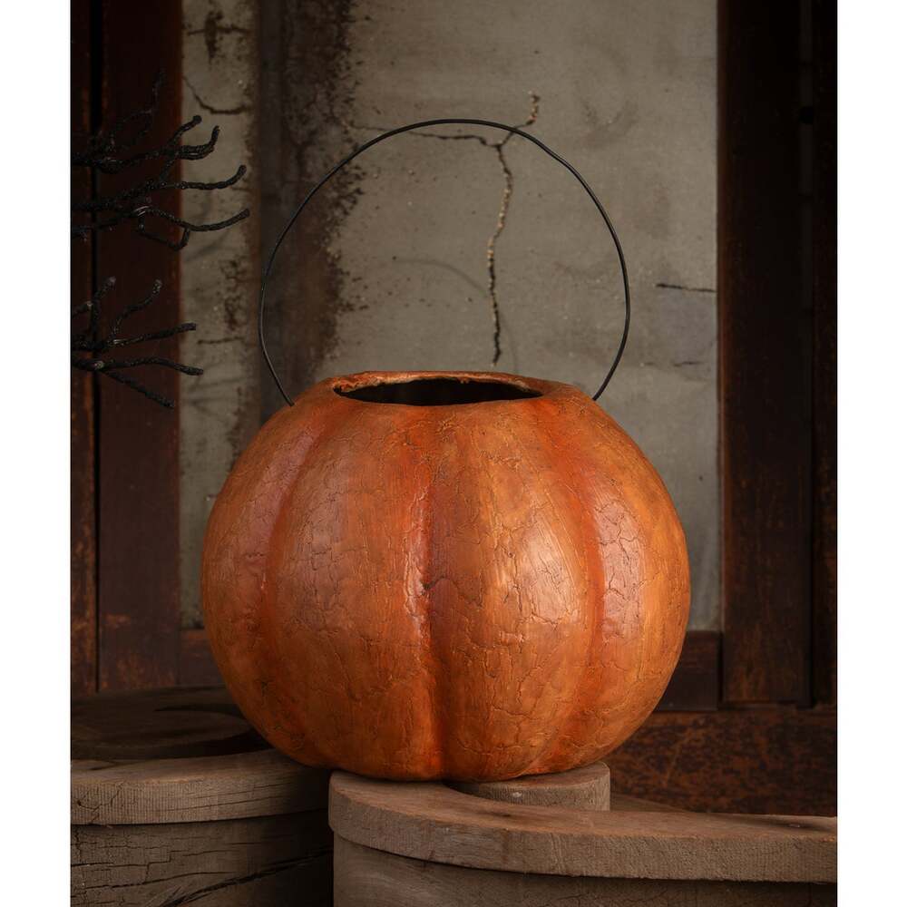 Vintage Pumpkin Bucket Large by Bethany Lowe Designs