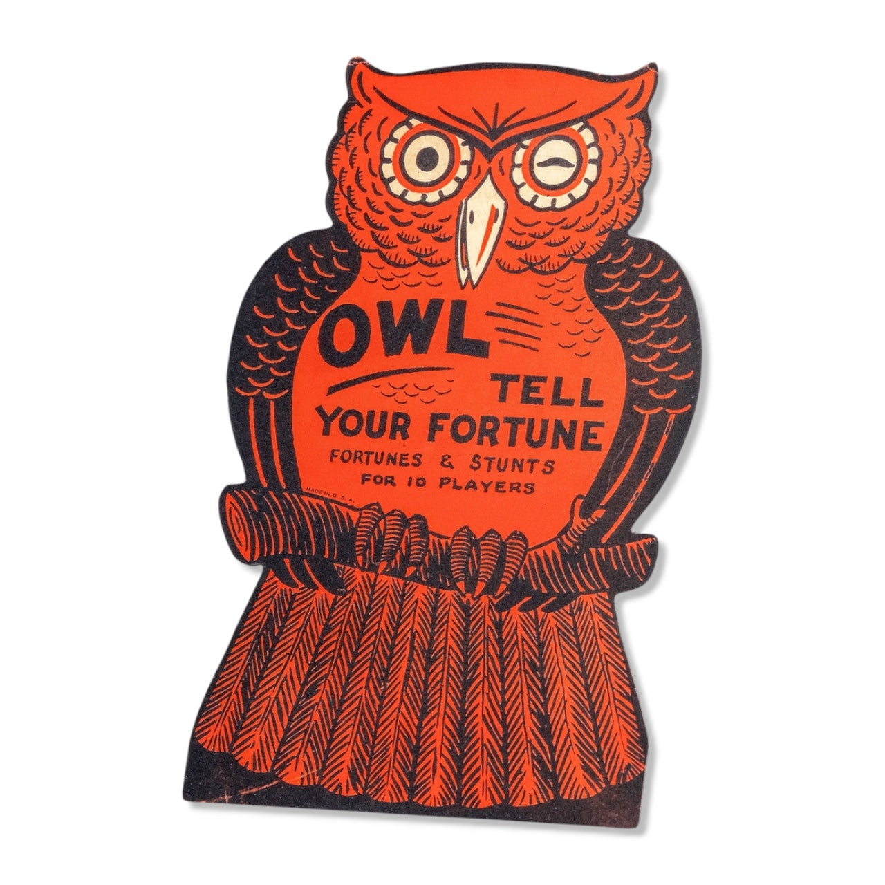 Retro Vintage Owl Fortune Halloween Dummy Board