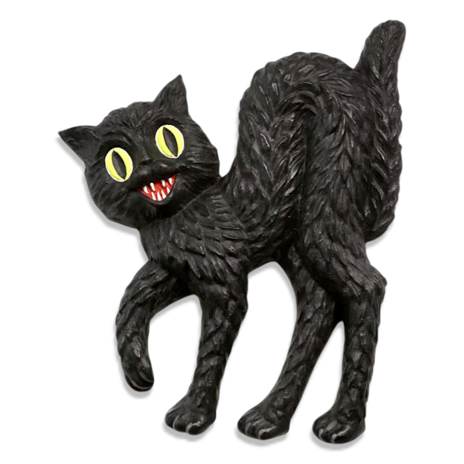 Retro Halloween Paper Mache Black Cat Wall Decor